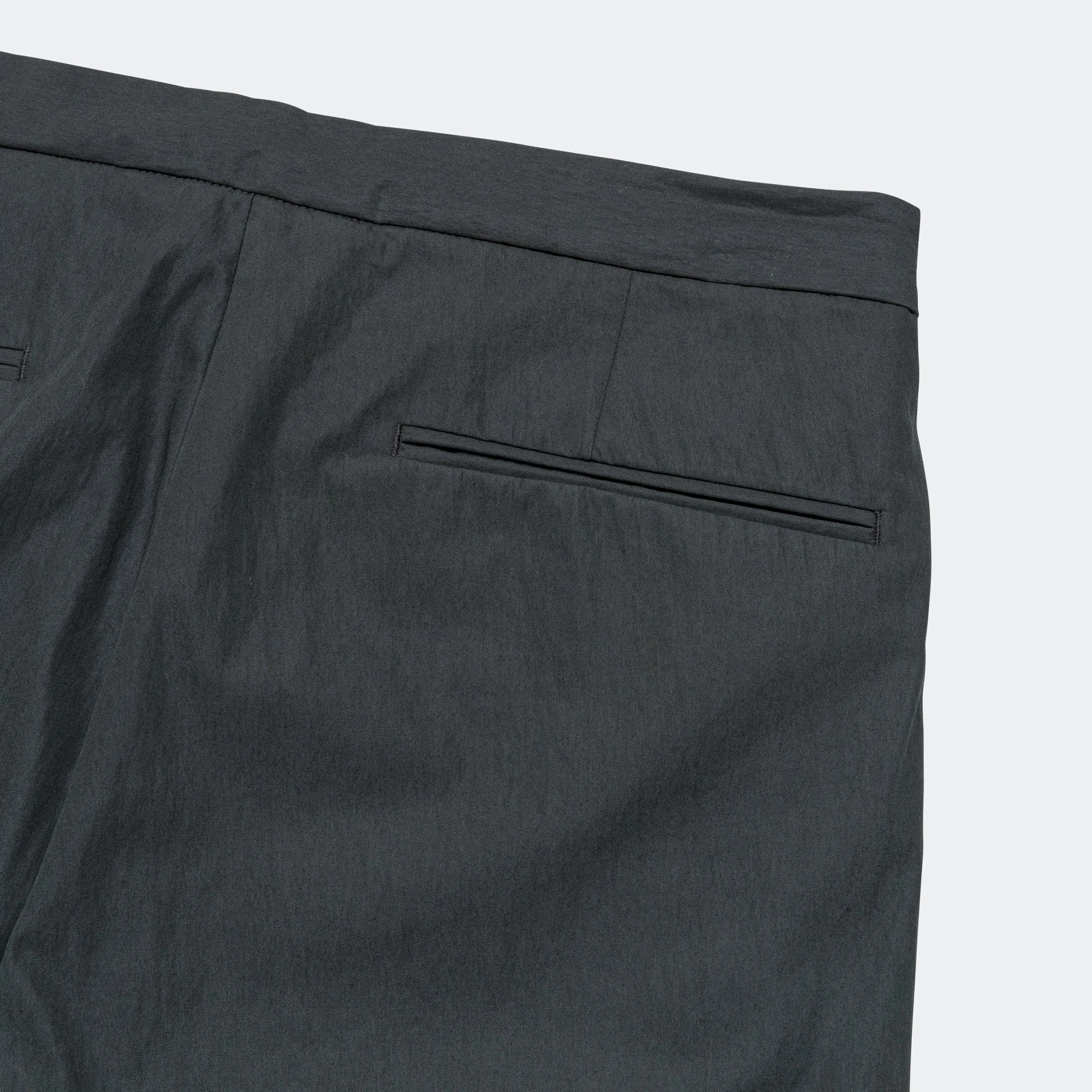 1 Pleat Travel Comfort Cloth Pants - Charcoal Grey