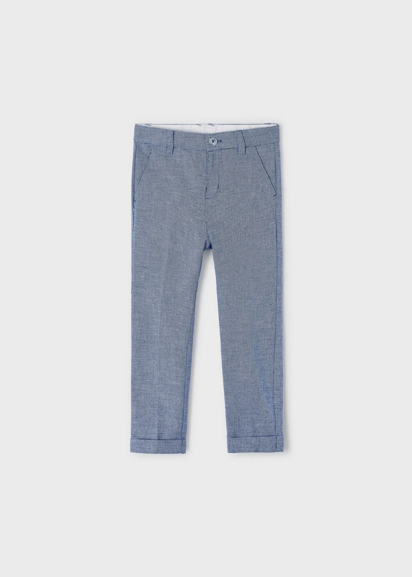 3542 - Linen pants for boys suit - Cyan