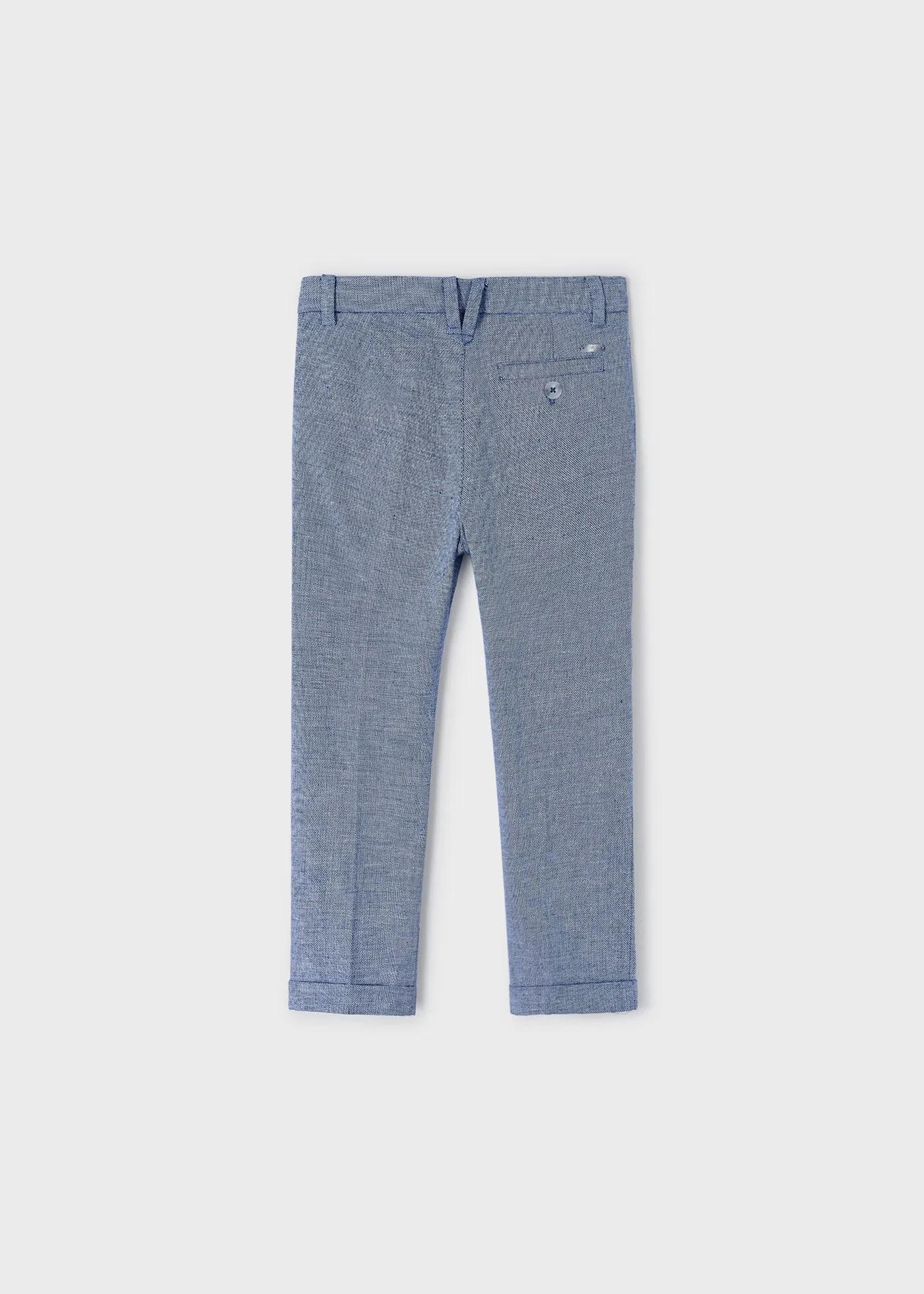 3542 - Linen pants for boys suit - Cyan