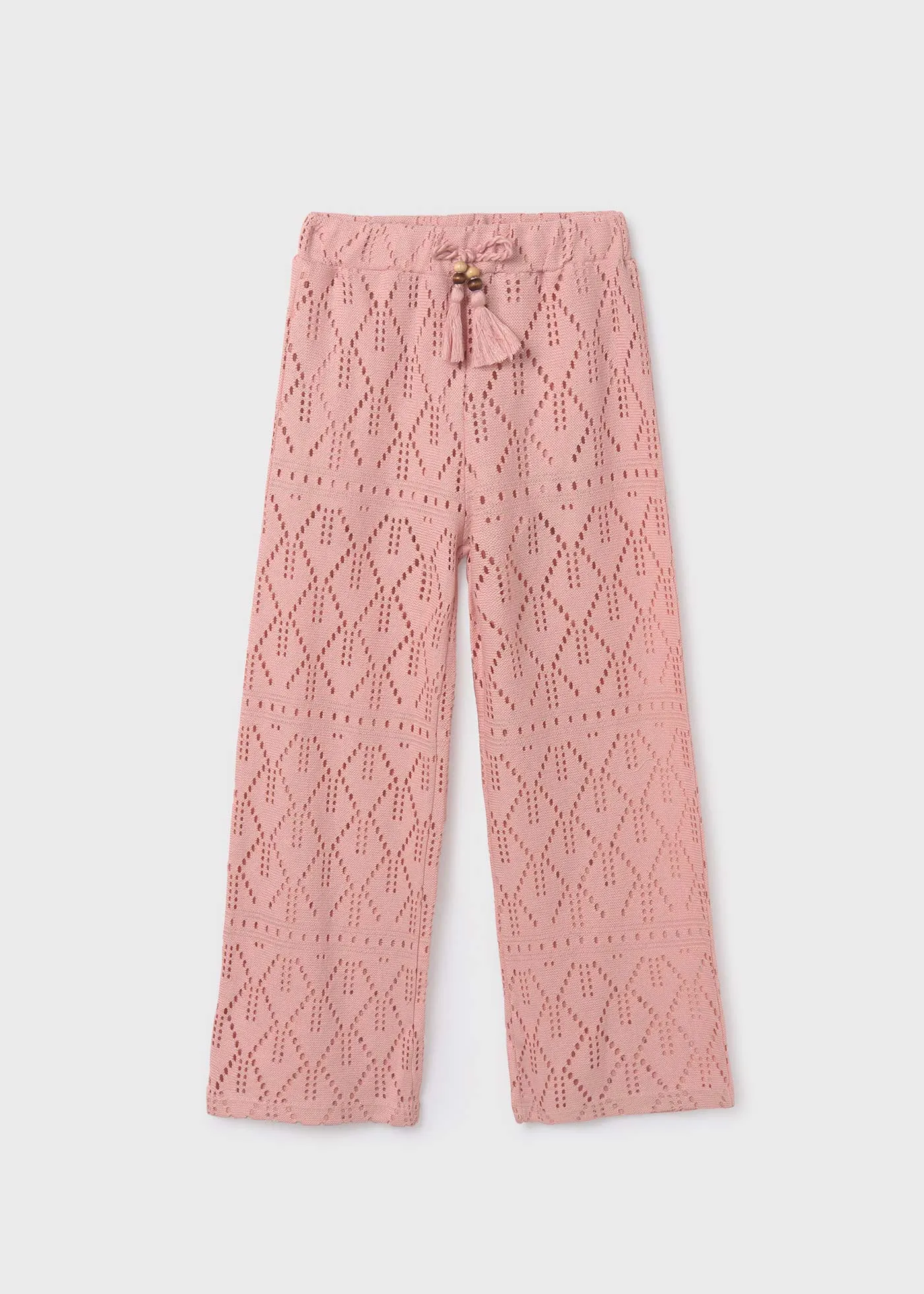 6504 - Openwork pants for teen girl - Tulip rose