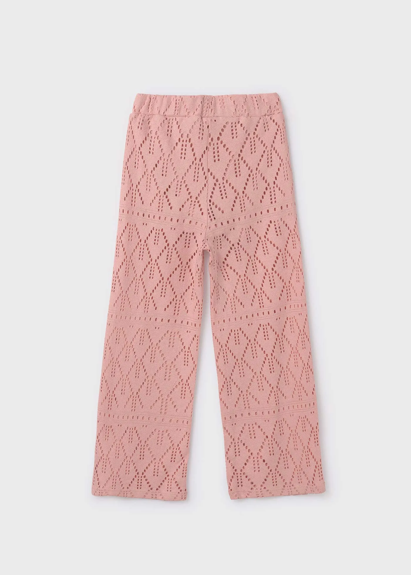 6504 - Openwork pants for teen girl - Tulip rose