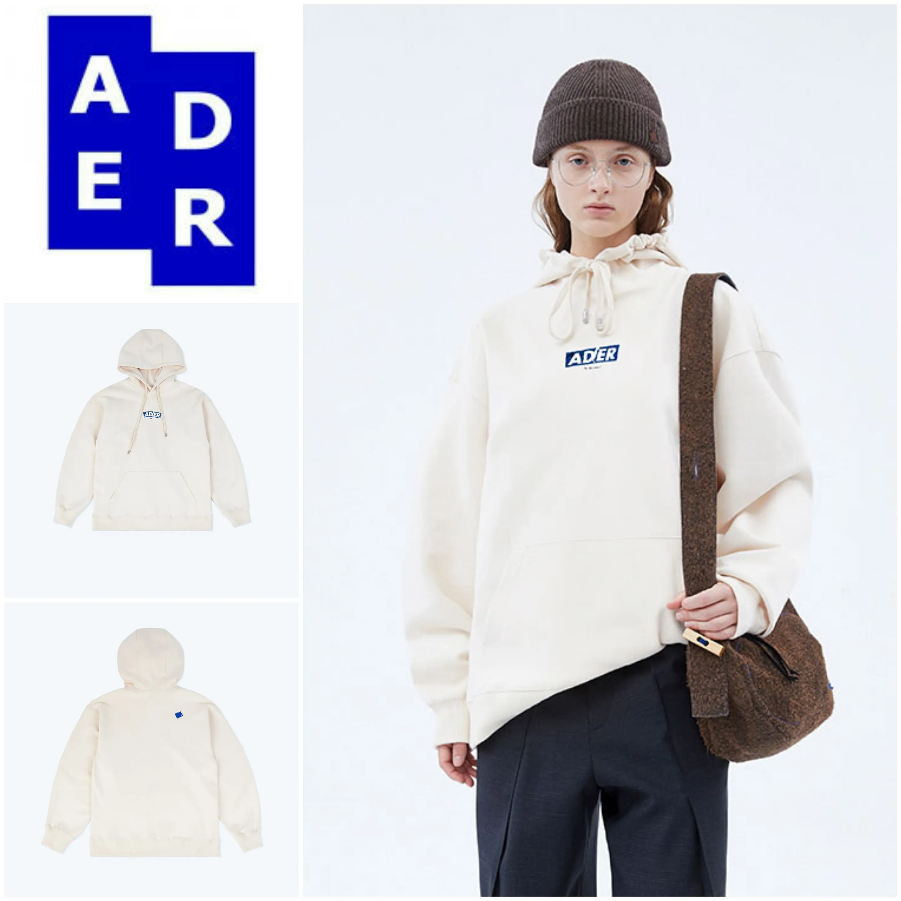 ADERERROR  |Unisex Street Style Long Sleeves Logo Hoodies