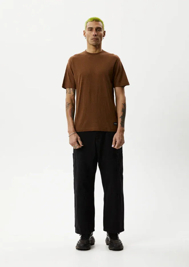 Afends Classic Hemp Retro T-Shirt Toffee