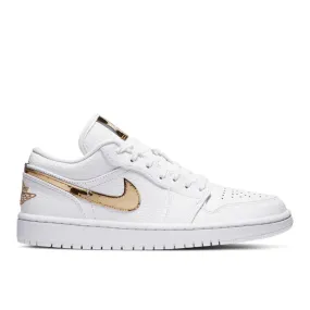 Air Jordan 1 Low SE Women's Shoes "White Metallic Gold"