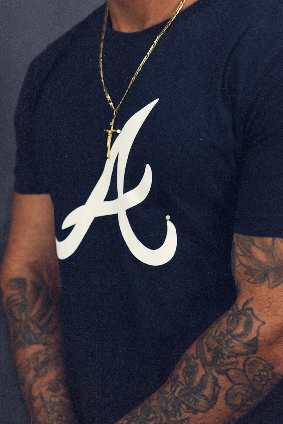 Atlanta Braves City Transit 59Fifty Fitted Matching Navy T-Shirt