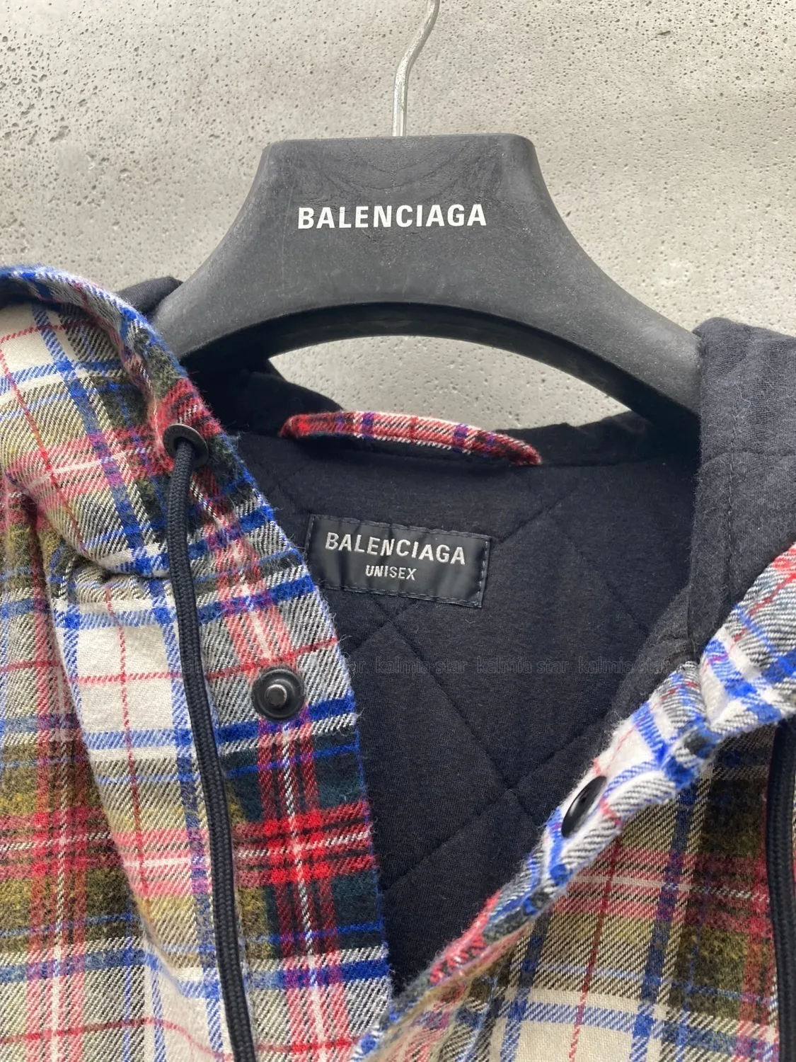 BALENCIAGA  |Other Plaid Patterns Street Style Hoodies & Sweatshirts