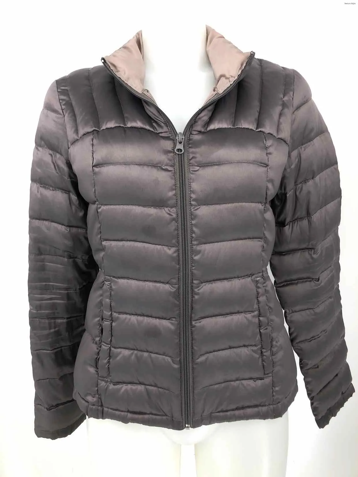 BERNARDO Gray Down Blend Quilted Puffer Women Size SMALL (S) Jacket