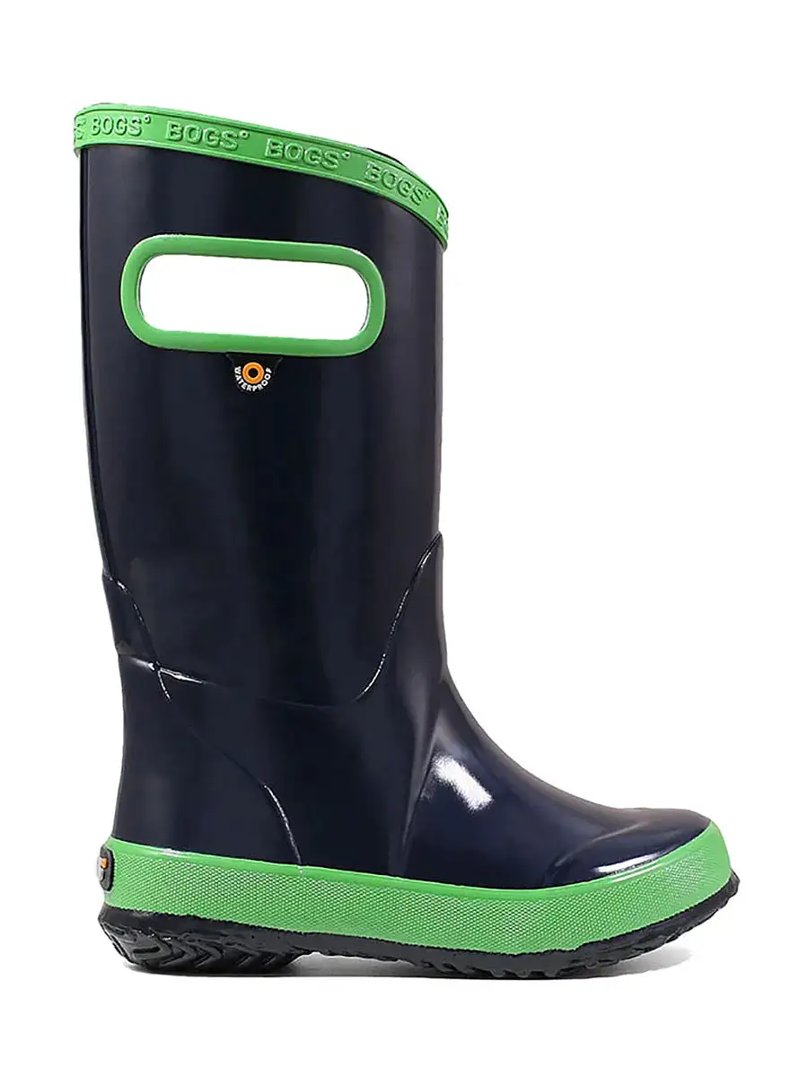 Bogs- Kid's Rain Boots Navy/Green 71326-411