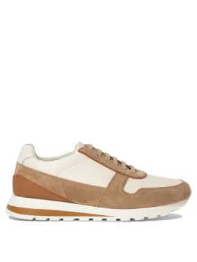 BRUNELLO CUCINELLI Elegant Leather and Suede Sneakers