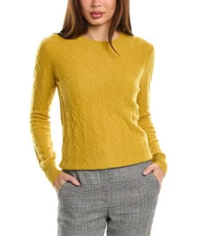 Bruno Magli Cable Crewneck Cashmere Sweater