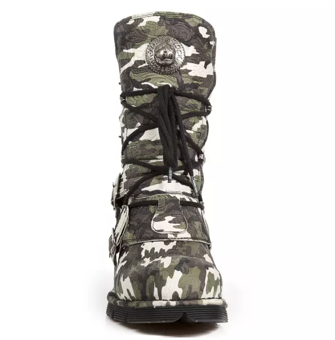 Camouflage Genuine Leather Calf Boots