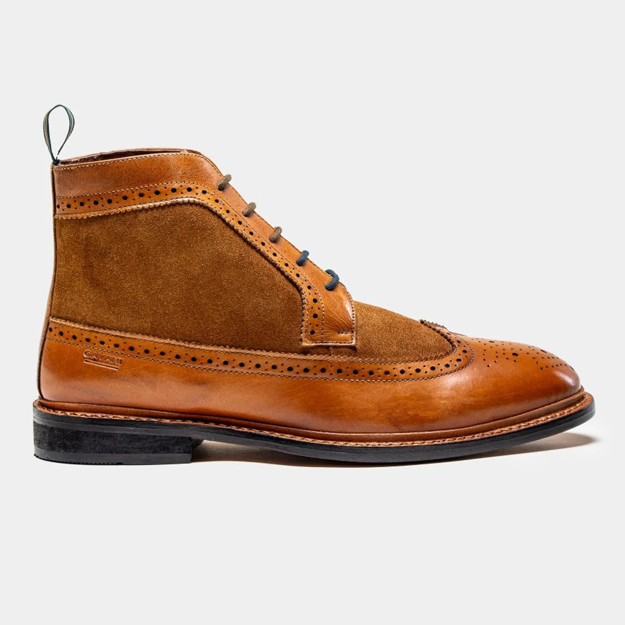 Cavani Bosworth Tan Genuine Leather Lace Up Boots