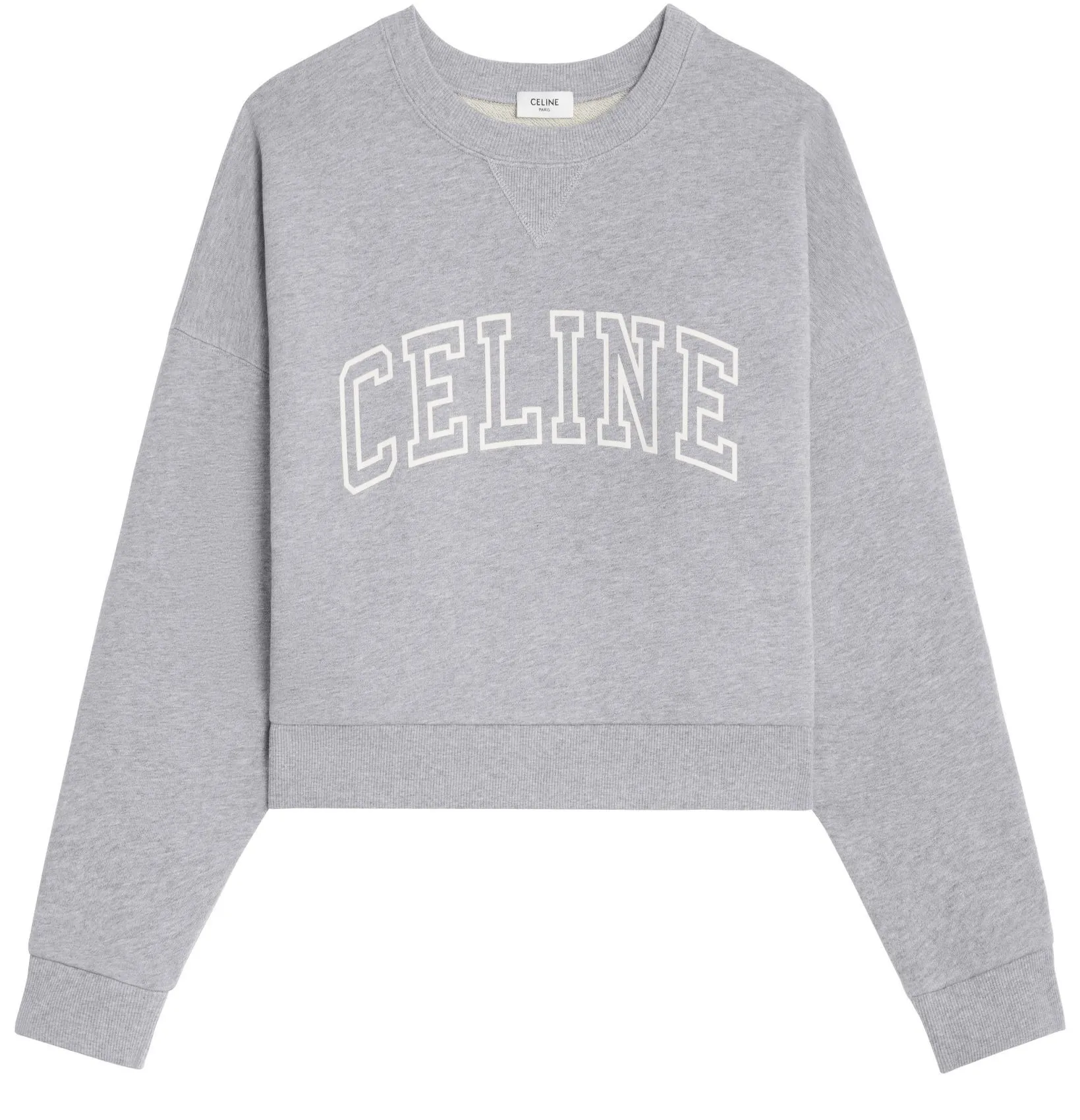 CELINE  |Crew Neck Long Sleeves Plain Cotton Logo