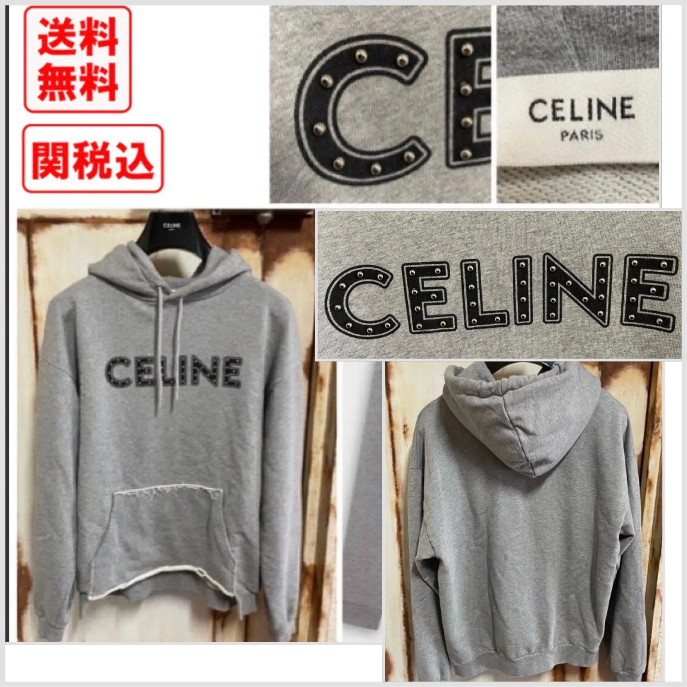 CELINE  |Unisex Sweat Street Style Long Sleeves Luxury Hoodies