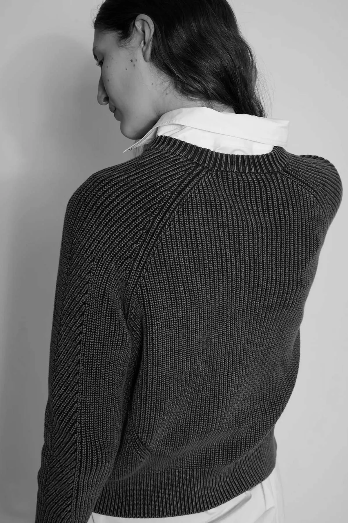 Chelsea Washed Cotton Sweater - Bark