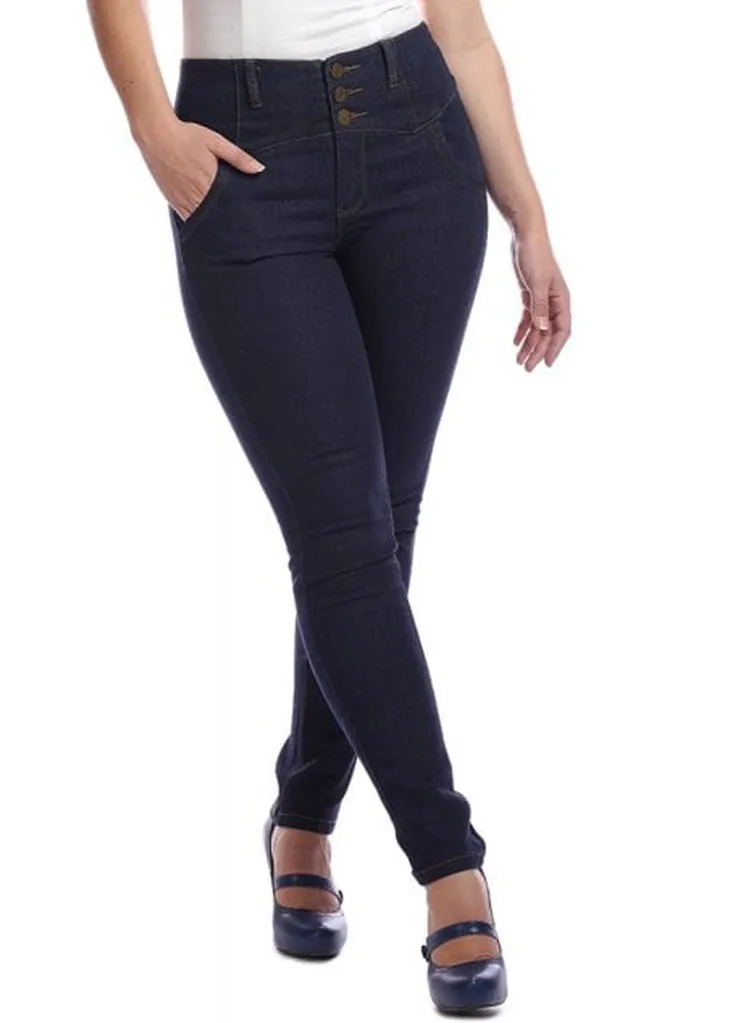 Collectif Rebel Kate 50'S Denim Jeans Navy