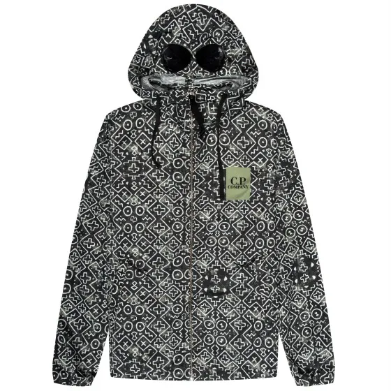 C.P. Company Inca Printed Goggle Jacket Agave Green