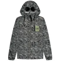 C.P. Company Inca Printed Goggle Jacket Agave Green