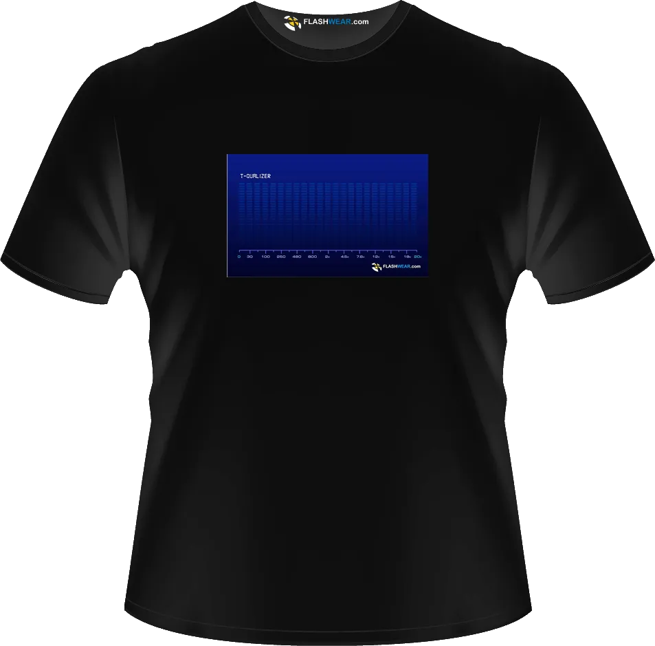 Dark Blue Equalizer -  Light-up T Shirt