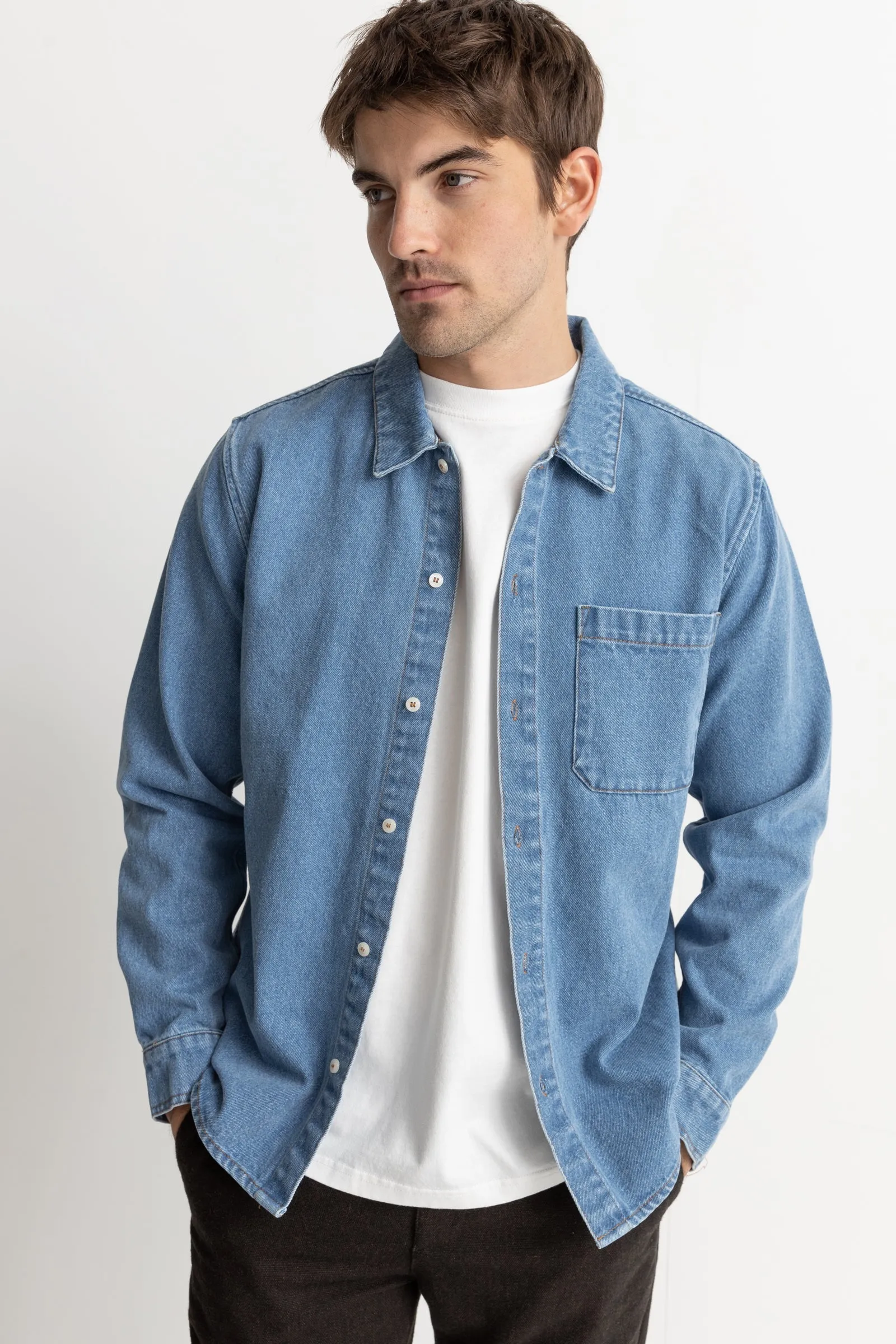 Denim Ls Shirt Denim