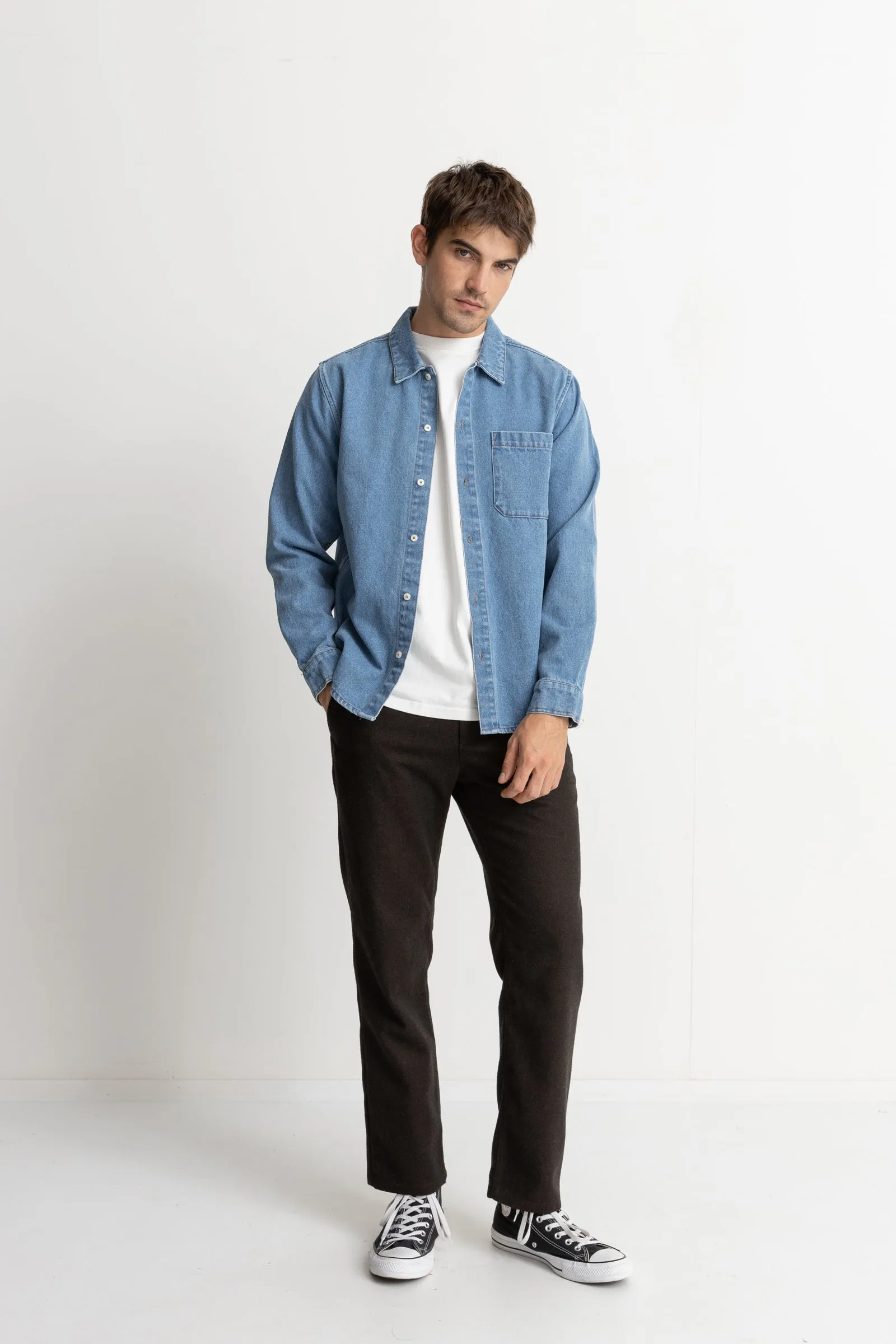 Denim Ls Shirt Denim