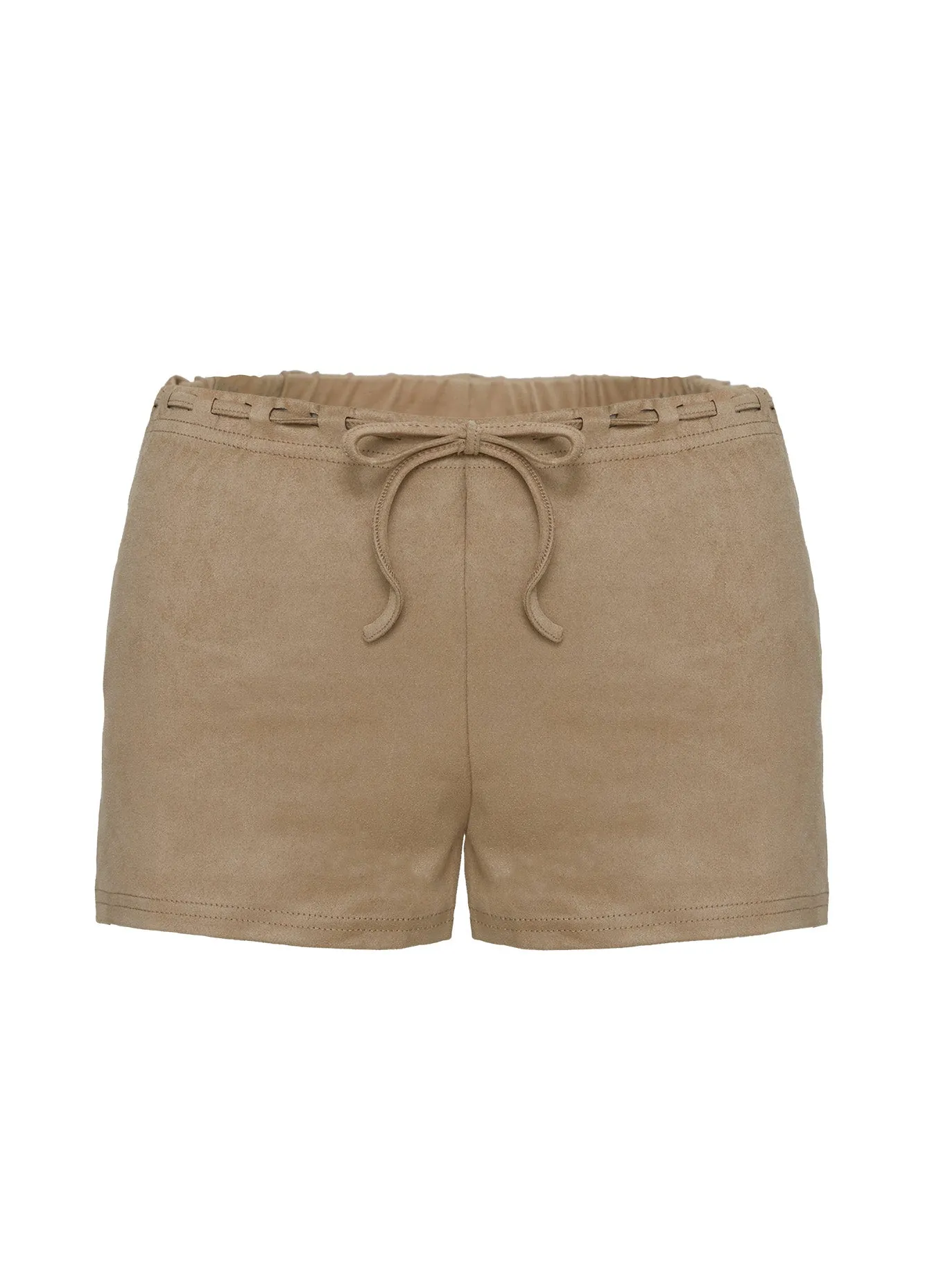 Eternal Youth Faux Suede Short Taupe