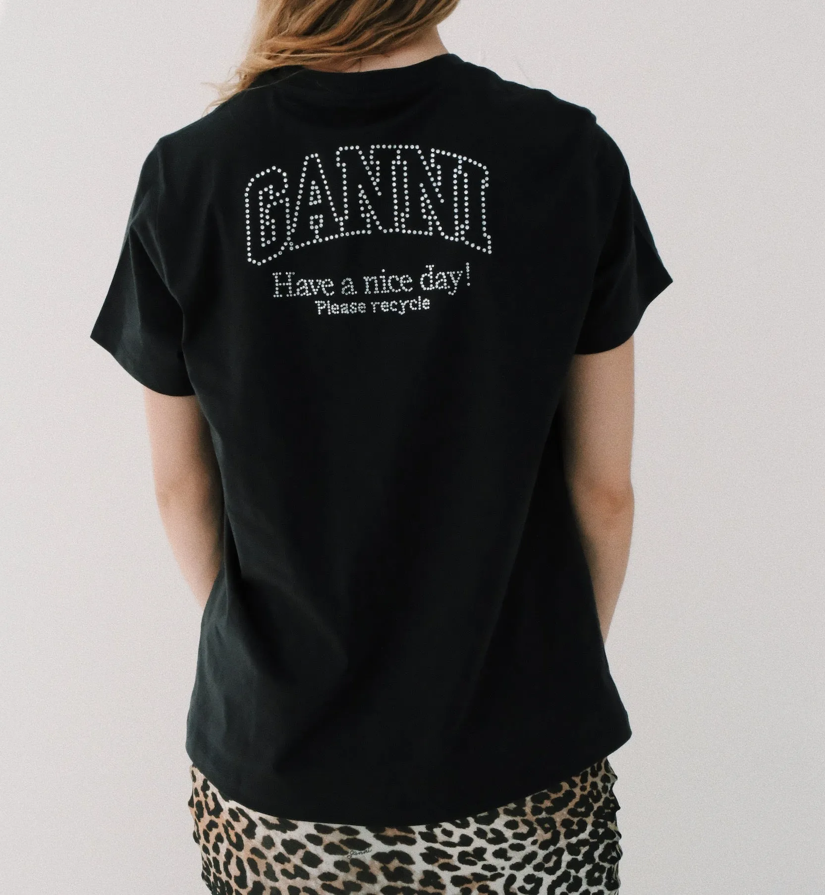 GANNI Rhinestone Relaxed T-shirt