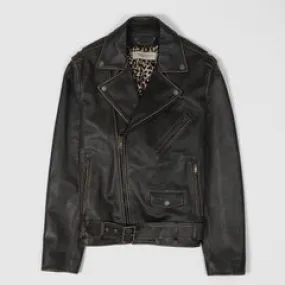 Golden Goose Distressed Bull Leather Jacket  Ladies/ Men