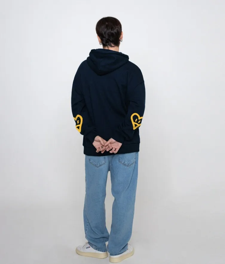 GRAVER  |[GRAVER]★ELBOW SPRAY HEART SMILE HOODIE