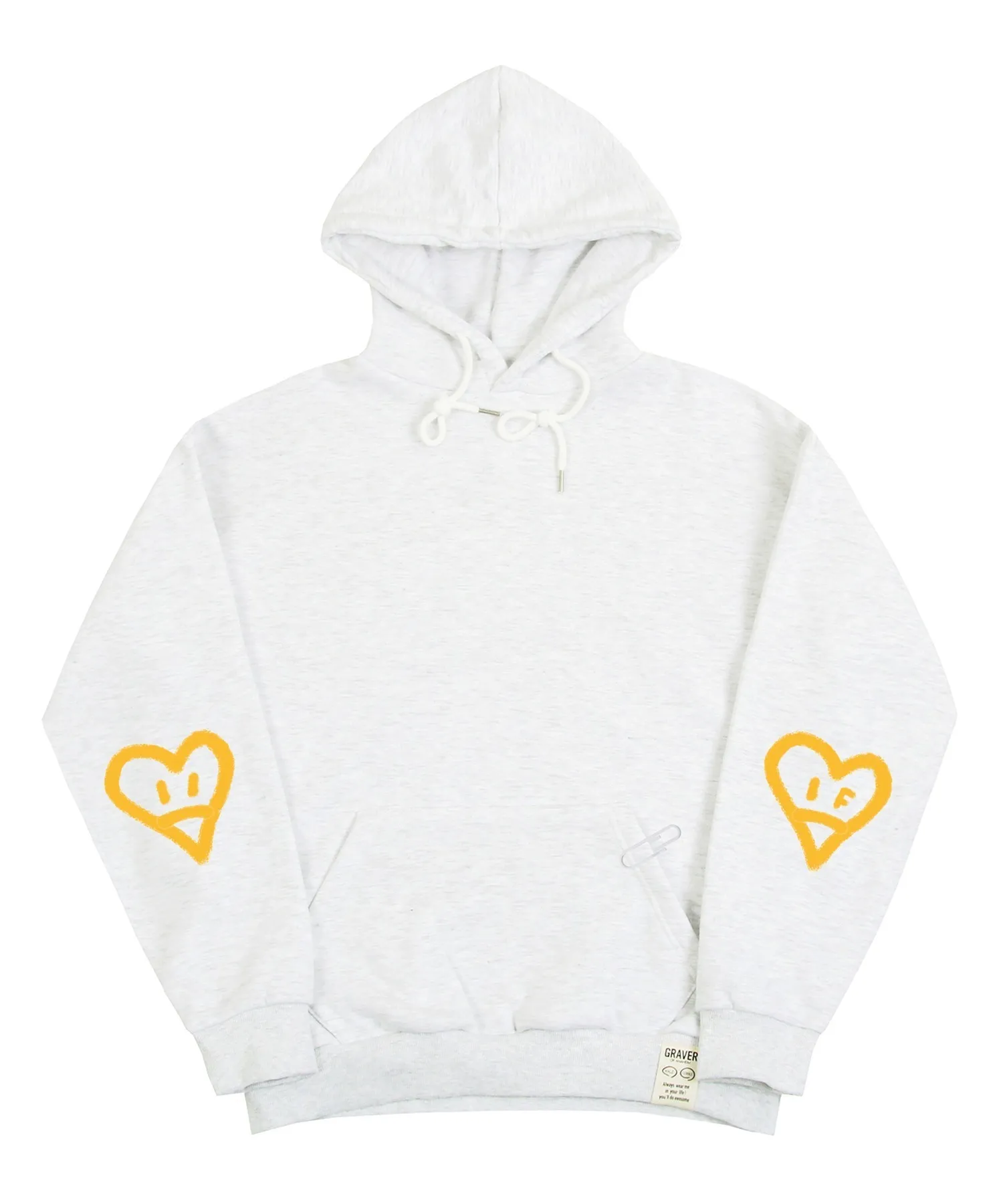 GRAVER  |[GRAVER]★ELBOW SPRAY HEART SMILE HOODIE