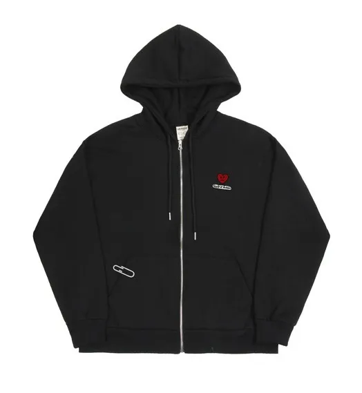 GRAVER  |[GRAVER]★HEART BOARD EMBROIDERY HOODIE ZIP-UP