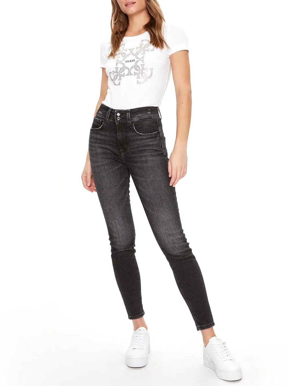 Guess T-shirt Donna W4ri35 J1314 Bianco