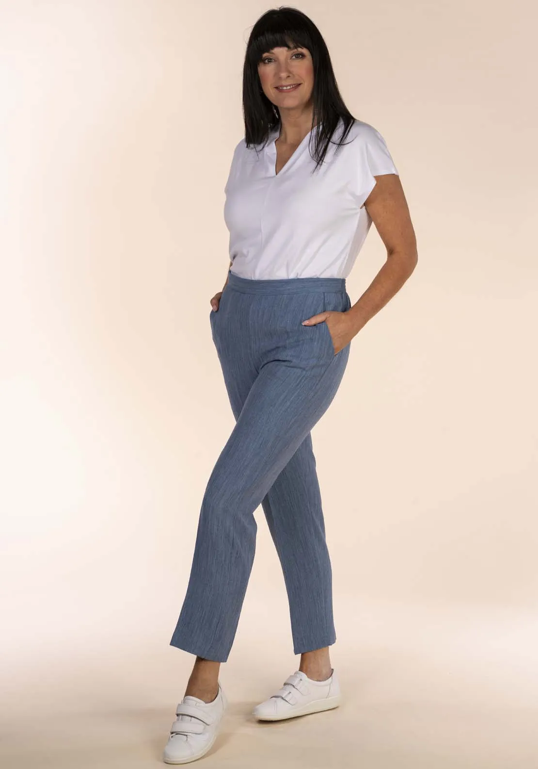 Half Elastic Pant - Blue