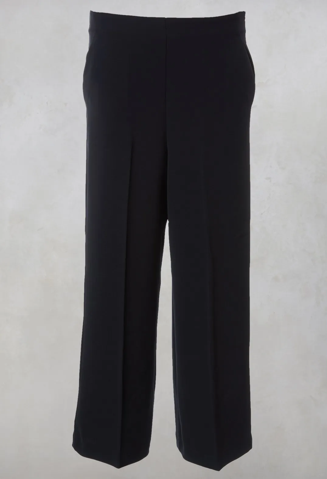 High Waisted Tailored Trousers in Navy