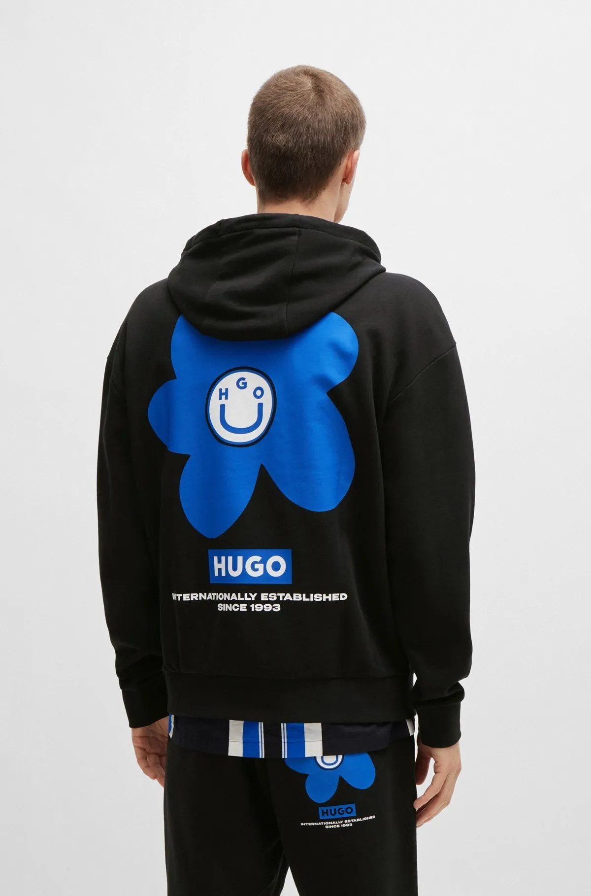 Hugo Boss  |Street Style Long Sleeves Cotton Logo Hoodies