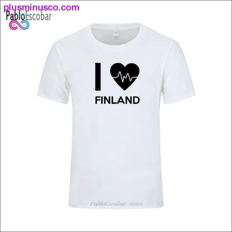 I Love Finland Letter Printed T-shirts Men Summer Fashion