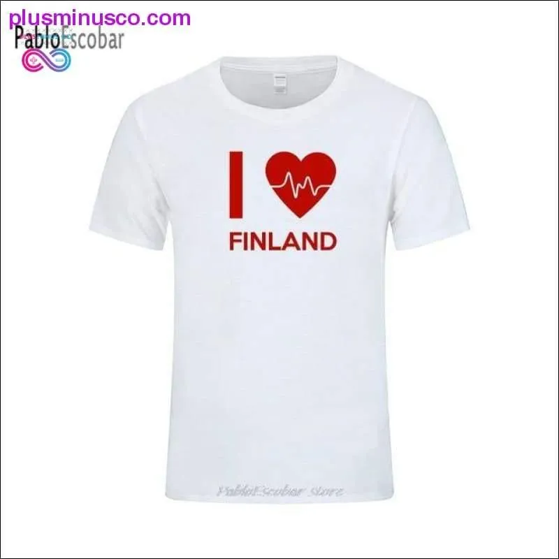 I Love Finland Letter Printed T-shirts Men Summer Fashion