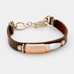 iLLASPARKZ Bullet faux leather toggle bracelet