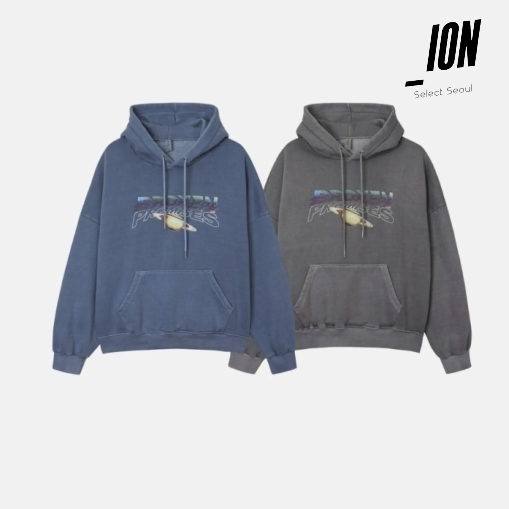 IONSEOUL  |Unisex Street Style Cotton Oversized Logo Hoodies