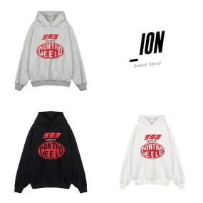 IONSEOUL  |Unisex Street Style Oversized Logo Hoodies