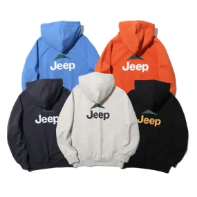 JEEP  |Unisex Sweat Street Style Cotton Logo Hoodies