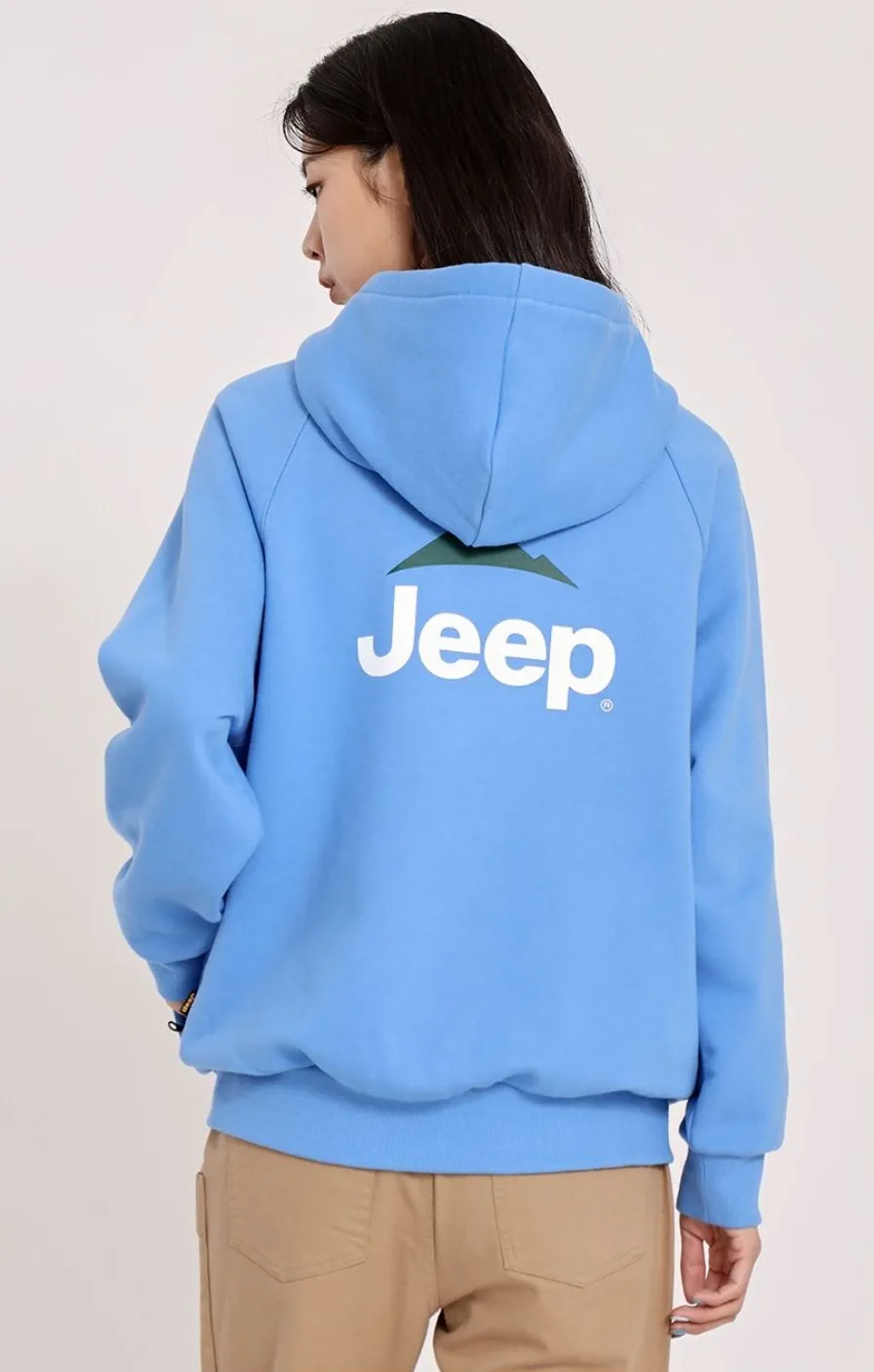 JEEP  |Unisex Sweat Street Style Cotton Logo Hoodies