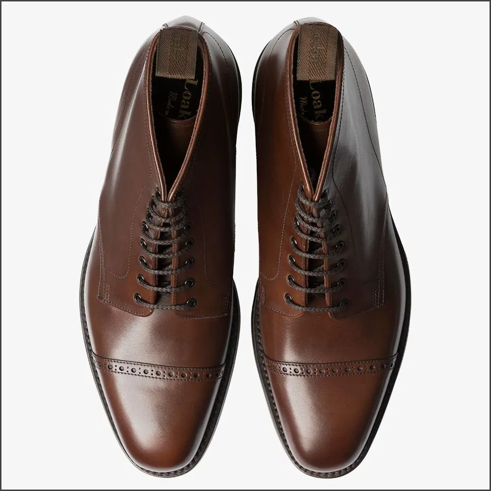 Loake Hyde Dark Brown Derby Boot. SIZE 6 Only//