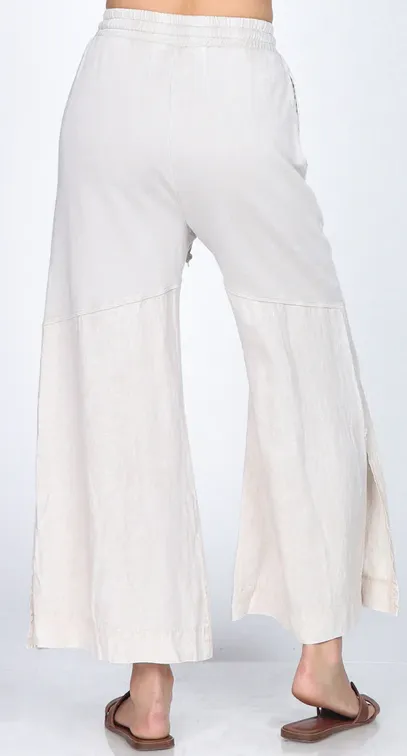 M. Rena Mineral Wash Luxury Wide Leg Pant