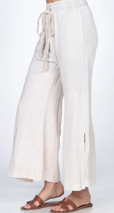 M. Rena Mineral Wash Luxury Wide Leg Pant