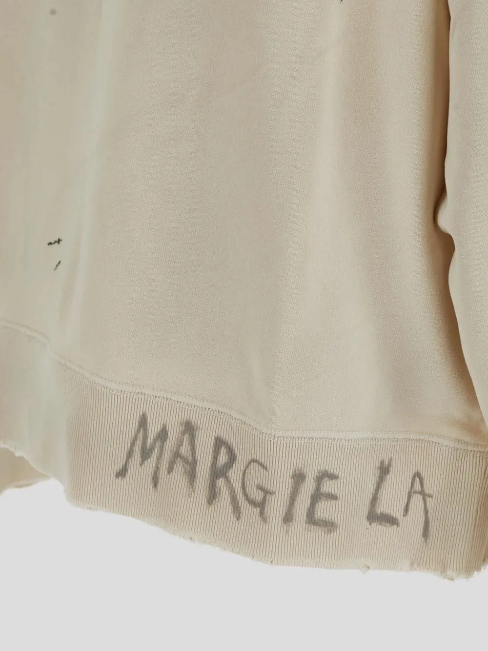 Maison Margiela  |Crew Neck Long Sleeves Cotton Logo Hoodies & Sweatshirts