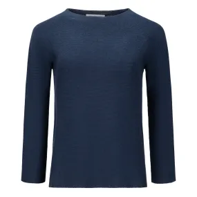 Monello Raglan Cotton Sweater - Navy