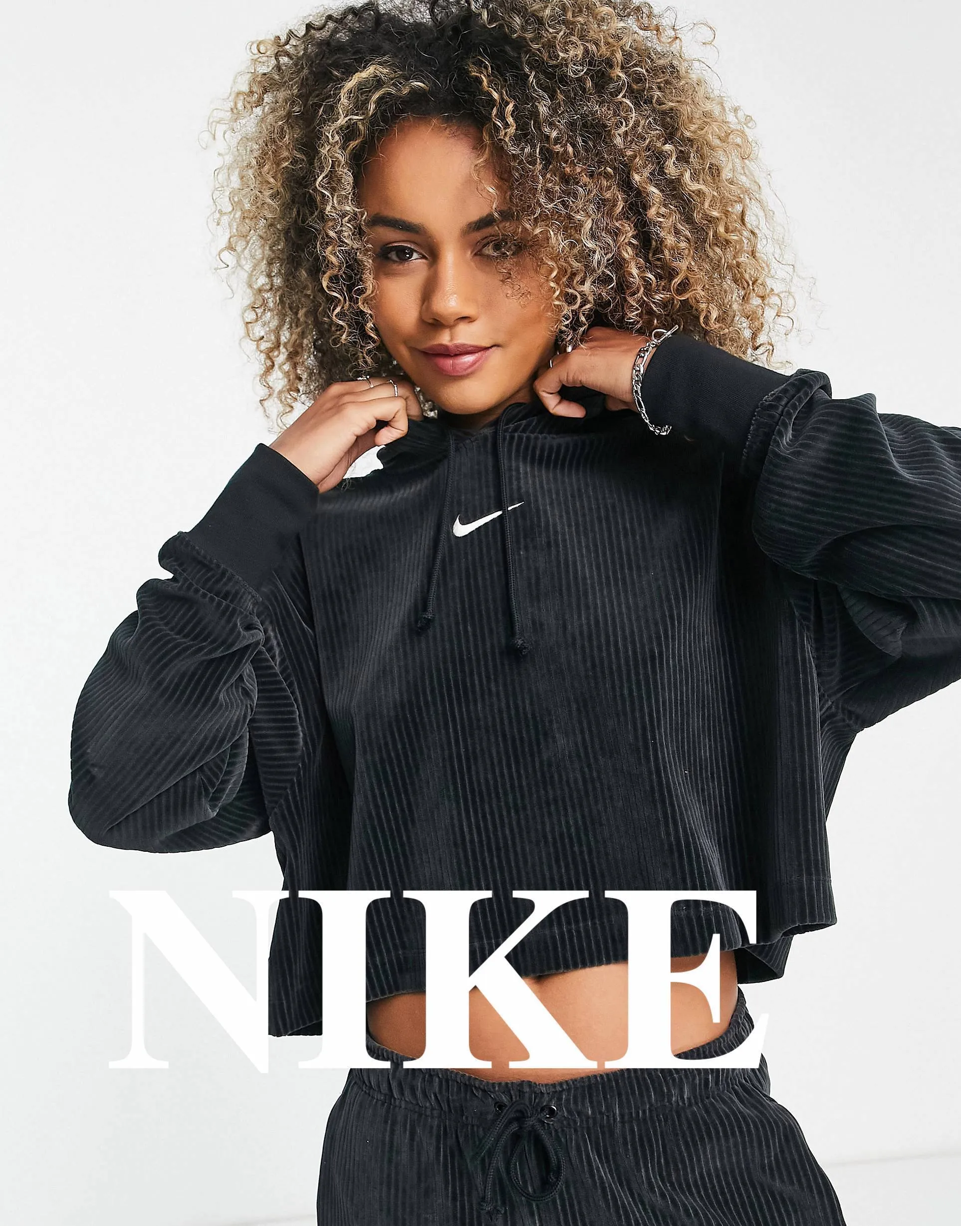 Nike  |Corduroy Street Style Logo Hoodies & Sweatshirts