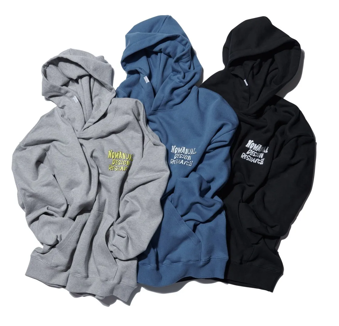 NOMANUAL  |Unisex Street Style Logo Hoodies