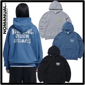 NOMANUAL  |Unisex Street Style Logo Hoodies